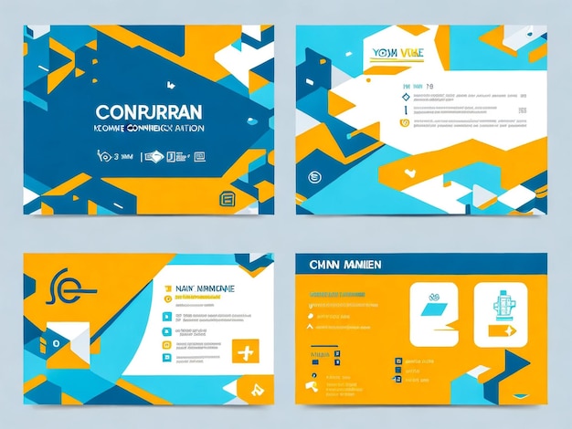 Identidade de marca completa conjunto de três cartões de visita ou modelo de cartão de visita Negócios profissionais modernos