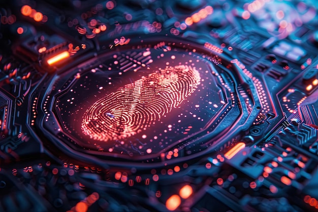 Identificação biométrica de impressões digitais no sistema de segurança digital