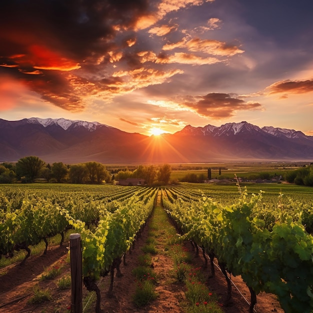 Los idílicos viñedos de Mendoza, Argentina