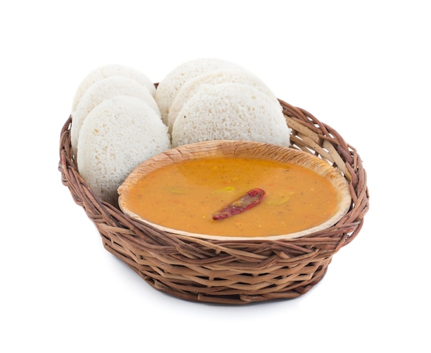 Idli vada comida do sul da Índia