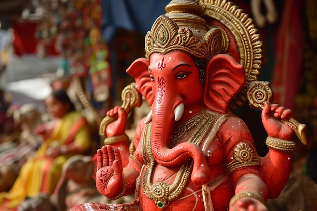 Foto el ídolo de lord ganesha en surajkund craft mela faridabad haryana india febrero de 2020