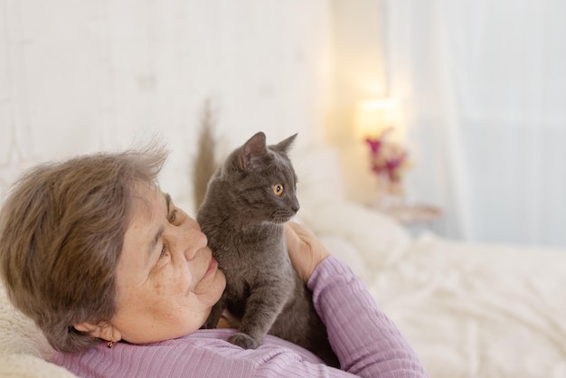 Idosos cuidam de gatos e se divertem em casa