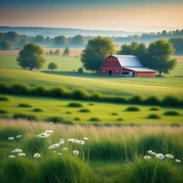 Idyllische ländliche Farm