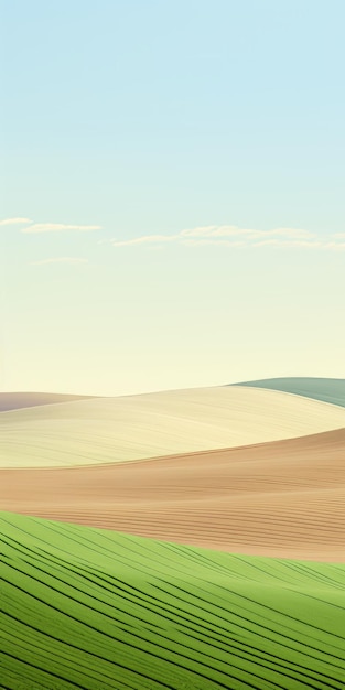 Idyllische Landschaft Minimalistische Farbfelder in einer traumhaften Landschaft