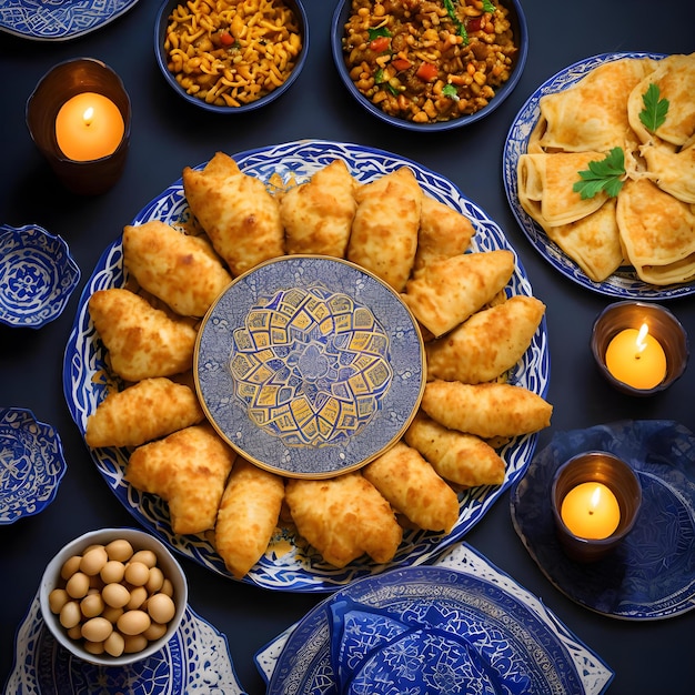 Iftar, der während des heiligen Monats Ramadan serviert wird