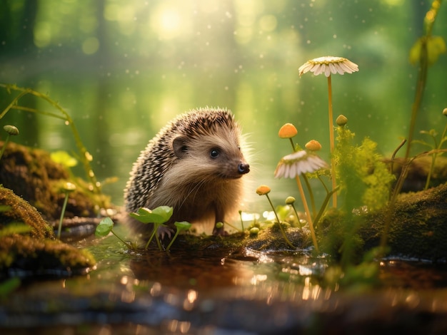 Igel im Sommerwald