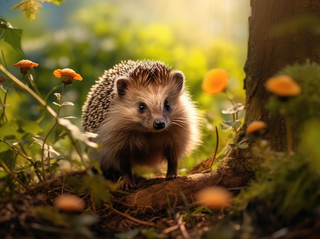 Igel im Sommerwald