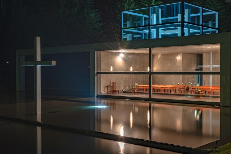 Iglesia en el agua o Capilla en el agua diseño del arquitecto modernista japonés Ando Tadao