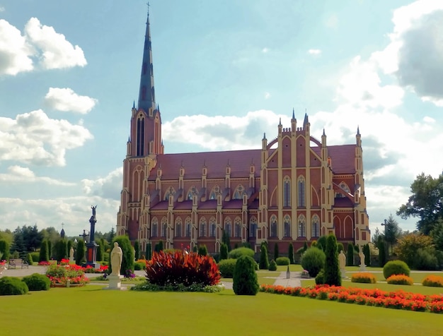 Iglesia antigua en Gervyaty en Bielorrusia