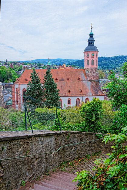 Iglesia de Baden-Baden Stiftskirche en el estado de Baden-Wurtemberg en Alemania. Baden Baden es una ciudad balneario.