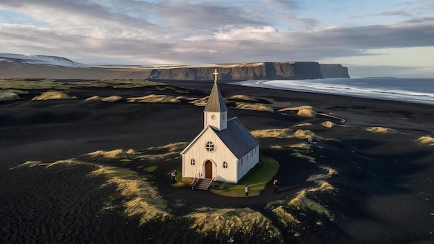 La iglesia de Budir, Islandia