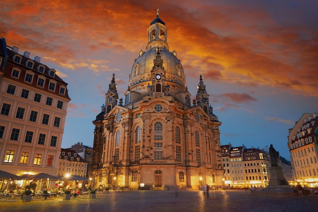 Iglesia de Dresden Frauenkirche en Sajonia, Alemania