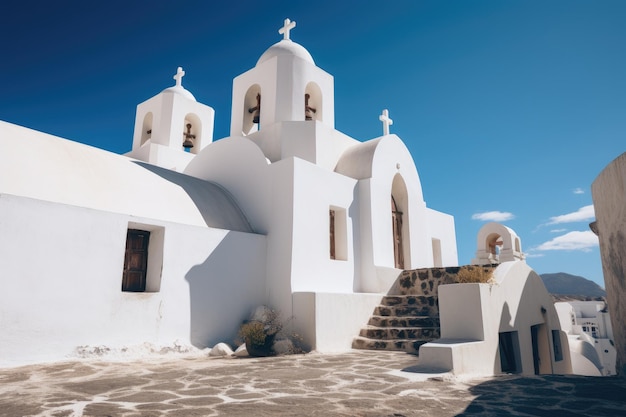 Iglesia griega en la isla de Santorini