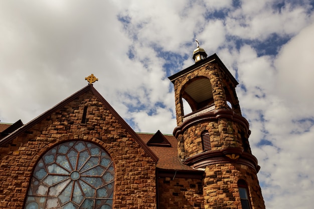 Foto iglesia griega ucraniana cielo nubes