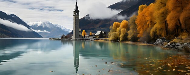 Iglesia hundida del Lago di Resia