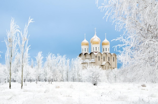 iglesia en invierno