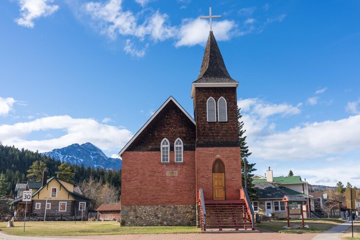 Iglesia Luterana Jasper Alberta Canadá Parque Nacional Jasper