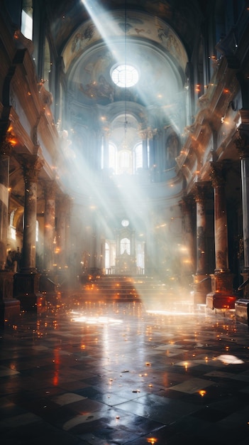 Una iglesia en las nubes