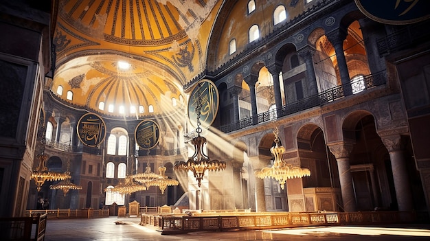 La iglesia de Santa Sofía en Estambul, Turquía