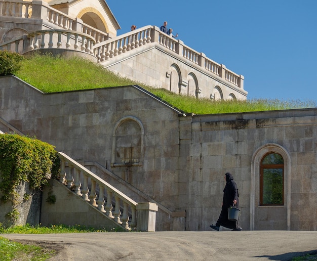 Iglesia de la Santísima Trinidad en el Monte Sameba Monumento de Georgia Batumi Antiguo monasterio Arquitectura