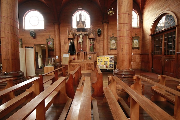 Iglesias de madera en Castro en la isla de Chiloé Chile