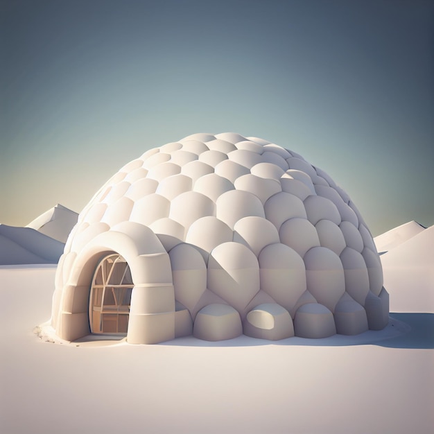 Iglu-Eskimo-Haus 3D-Darstellung