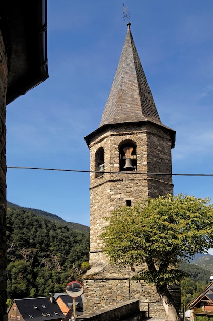 Foto igreja, de, aubert, aran, vale, lleida, província, catalonia, espanha