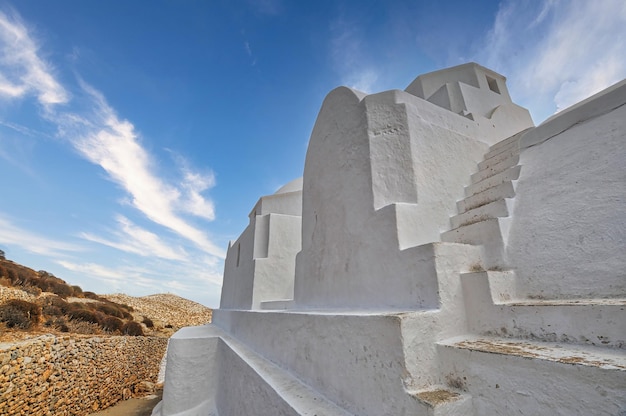 Igreja de panagia na ilha grécia de folegandros