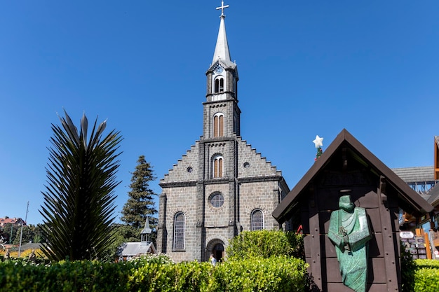 Igreja de São Pedro conhecida como a catedral de pedra no centro turístico da cidade de Gramado