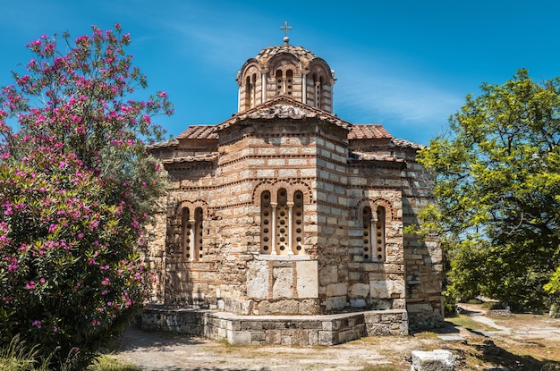 Igreja dos Santos Apóstolos na Antiga Ágora Atenas Grécia Monumento da antiga cultura bizantina grega