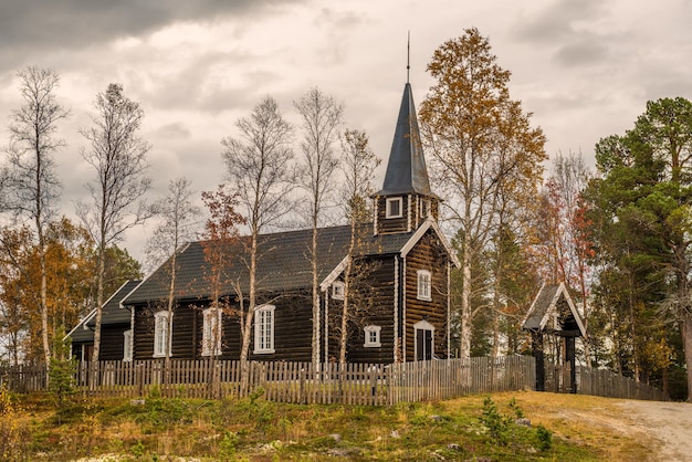 Igreja histórica em Somadal Hedmark Noruega