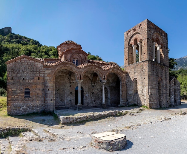 Igreja Ortodoxa Cristã de Santa Sofia closeup antiga cidade de Mystras Grécia Peloponessus