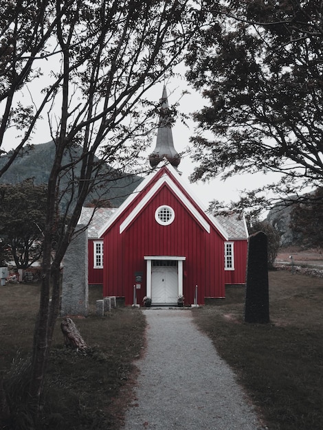 Igreja vermelha norueguesa típica