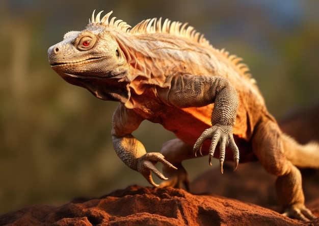 Foto iguana terrestre de galápagos