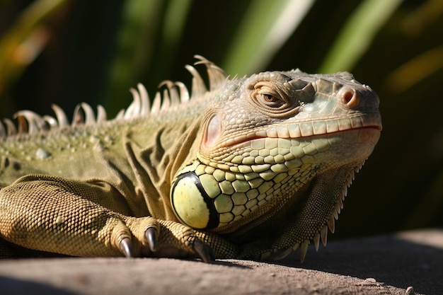 Iguana tomando el sol