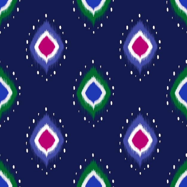 Ikat geometrisches Folklore-Ornament Stammes-ethnische Textur Nahtloses Streifenmuster im aztekischen Stil