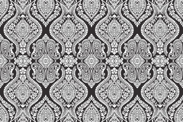 Ikat patrón sin costura tribal indio alfombra de tela étnica azteca mandala ornamento nativo boho chevron