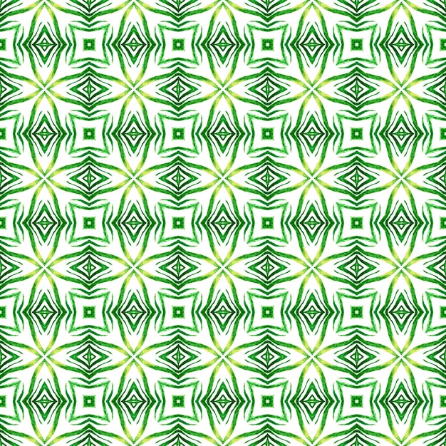 Ikat repitiendo el diseño de trajes de baño verde artístico
