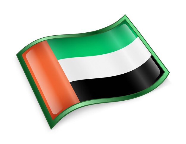 Foto ikonen der flagge der vereinigten arabischen emirate