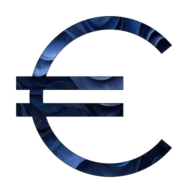 Ikonen Foto Euro blauer Gradient Hintergrund Stil Design