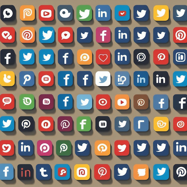 Foto ikonen für soziale medien pack logo für soziale medien sets