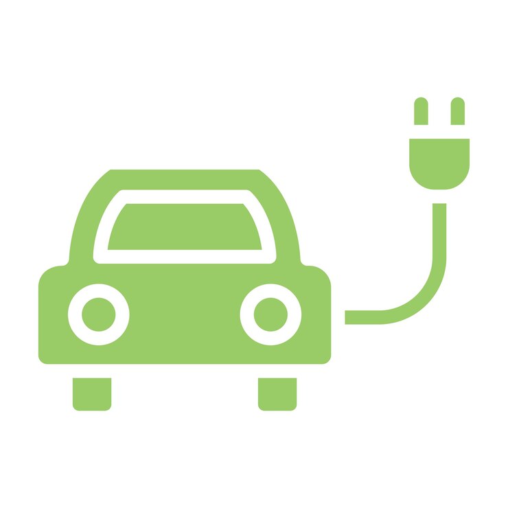 Foto ikonenstil für elektroautos im vektordesign