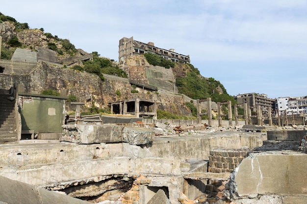 Ilha abandonada em Nagsaki do Japão