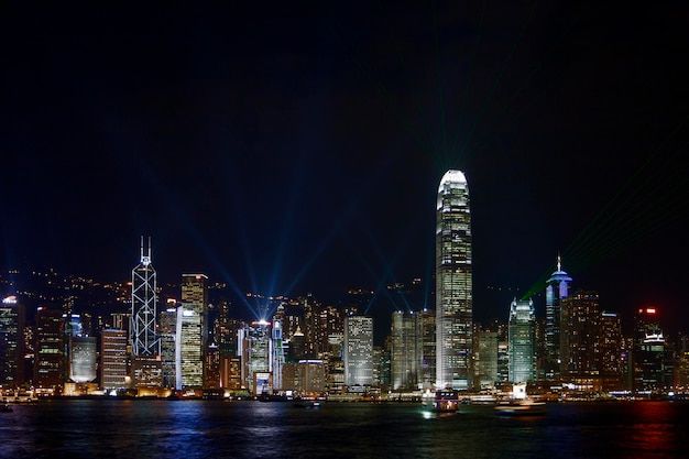 Ilha de Hong Kong à noite