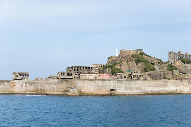 Ilha do navio de guerra em Nagasaki