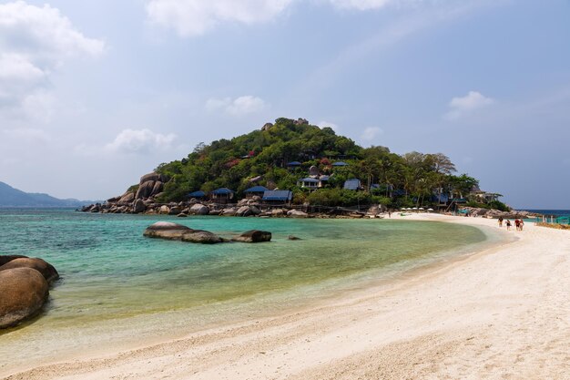Foto ilha do paraíso tropical ilha de nang yuan ou ilha de koh nang yuan da ilha de koh tao tailândia