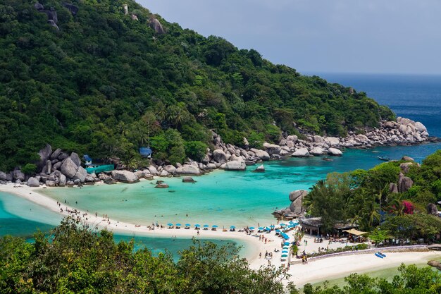 Foto ilha do paraíso tropical ilha de nang yuan ou ilha de koh nang yuan da ilha de koh tao tailândia