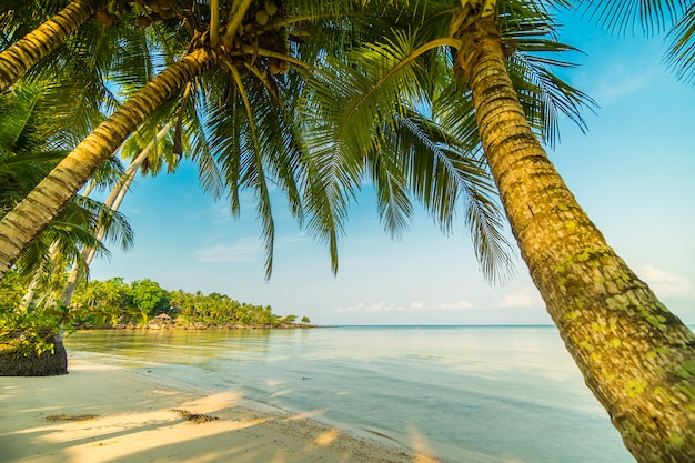 Ilha paradisíaca bonita com praia e mar