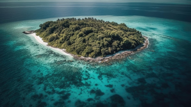 ilha paradisíaca maldivas 16k paisagem ultra larga panorama visão drone foto profissional