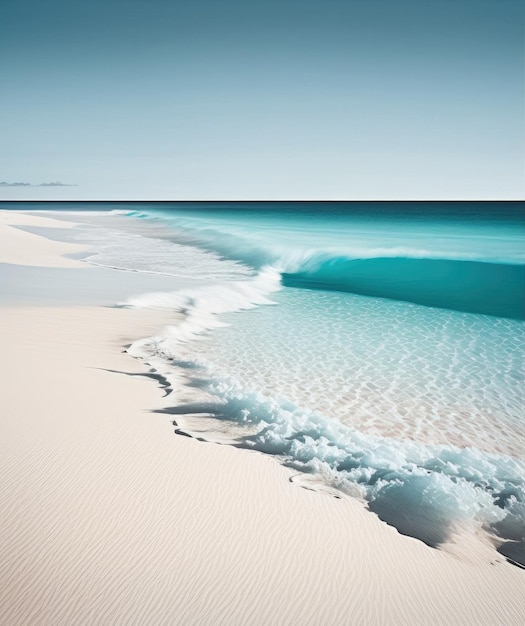 Ilha tropical azul no fundo do oceano Ilustração AI Generative